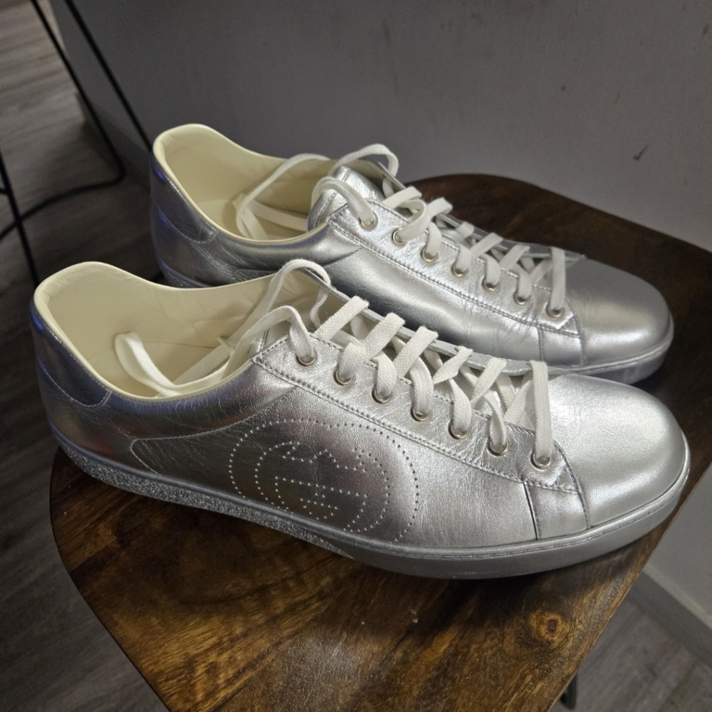 Gucci Silver Men's Sneakers